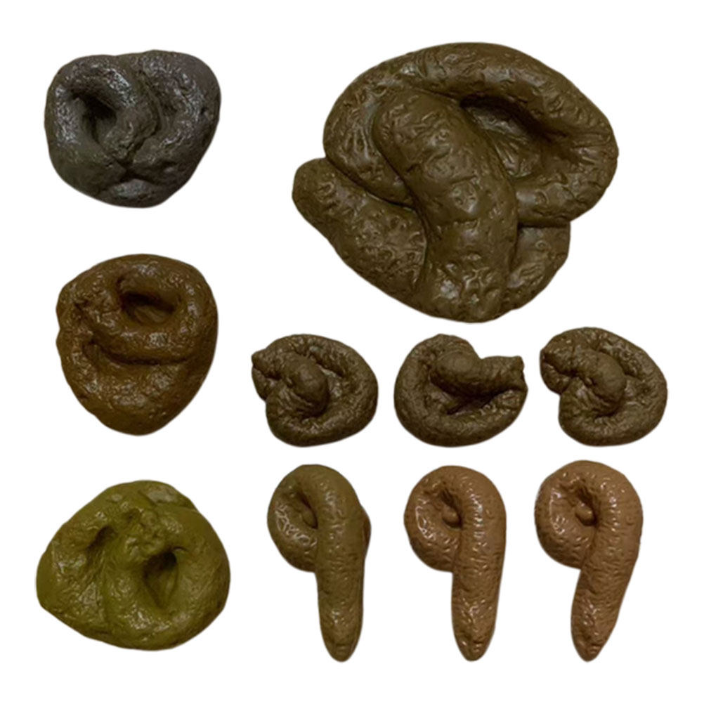 Fake Poop Gag Gift - 10 unidades de cocô falso realista,
