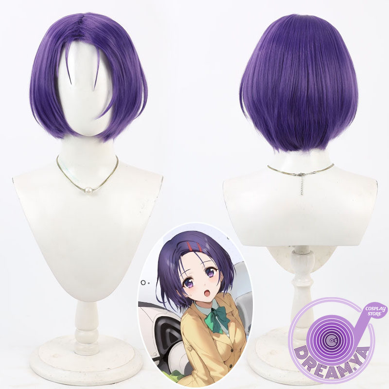 Anime Cosplay Wig Heat Resistant - Peruca de Cosplay Sairenji Haruna Roxa
