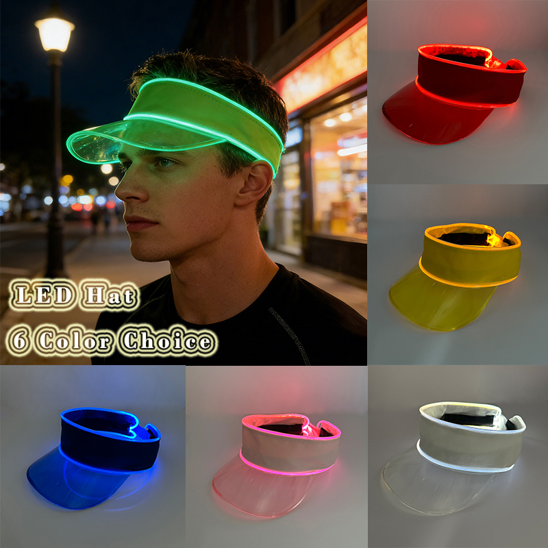 Glow In The Dark Party Glasses - Boné Luminoso de Verão para Férias,