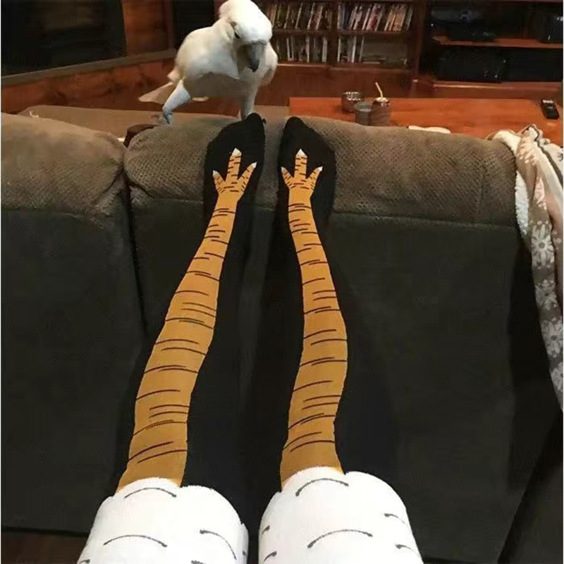 Funny Chicken Leg Socks - Meias Longas de Pata de Frango