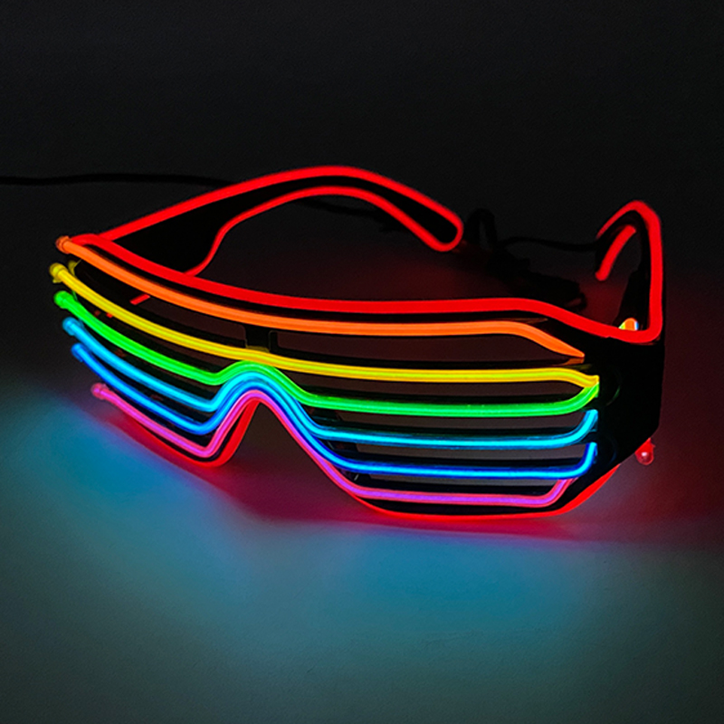 Glow In The Dark Party Glasses - Óculos fluorescentes coloridos brilhantes, óculos de