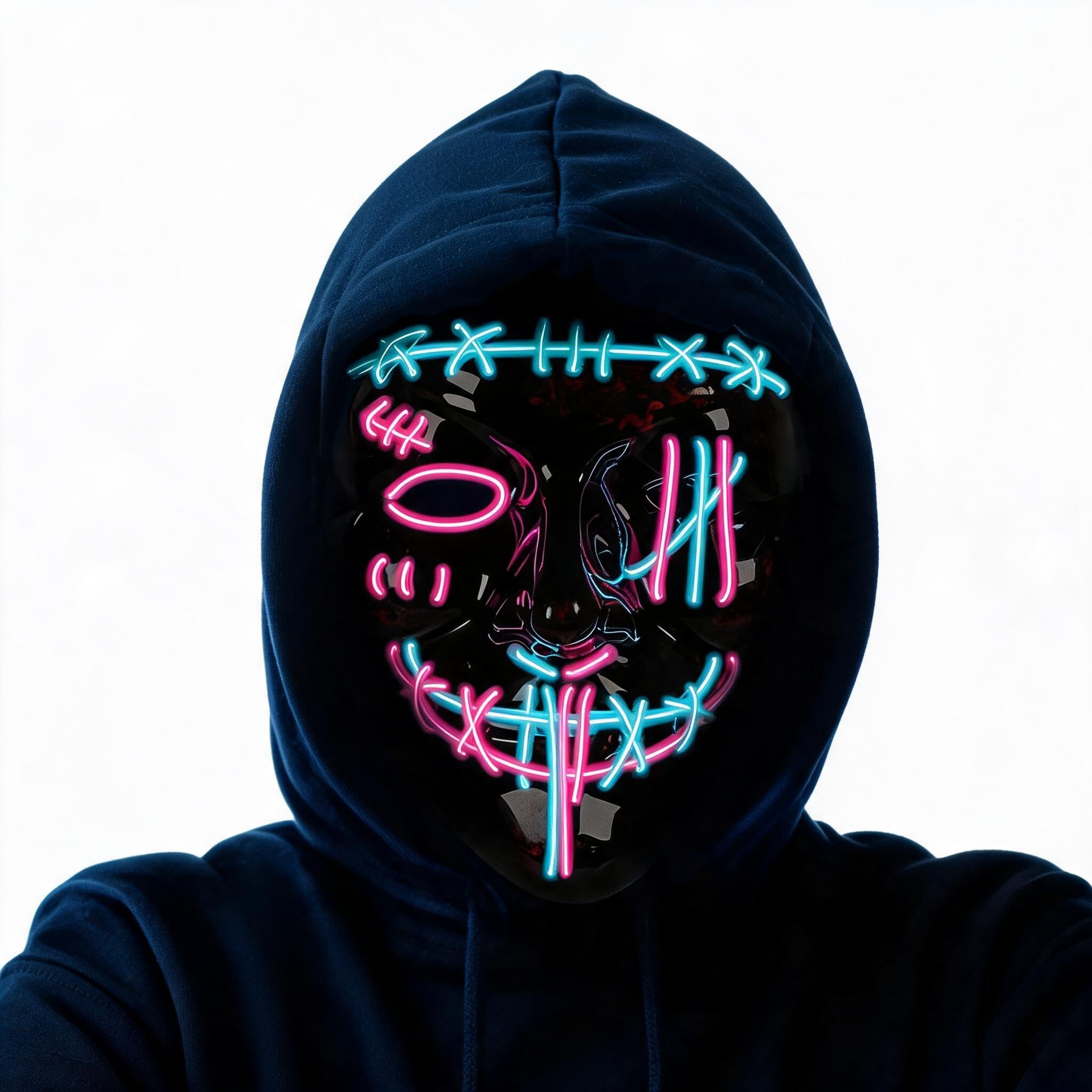 Pacote com 3 máscaras de Hallo - Led Purge Mask Halloween avaliação e preço