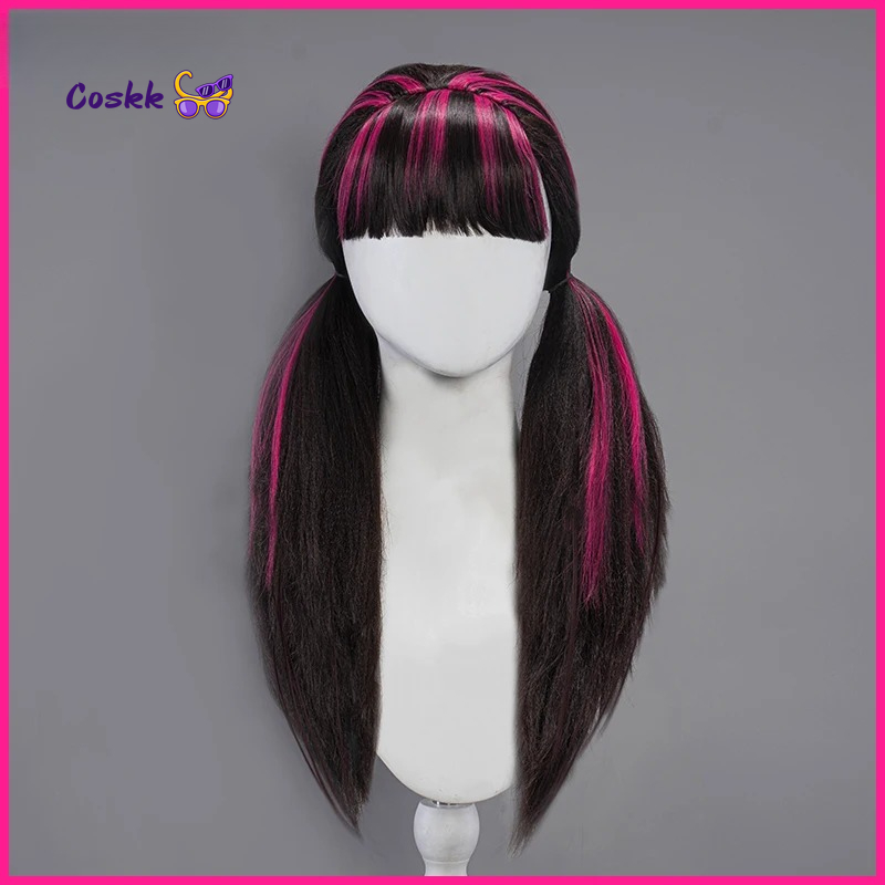Peruca de Cosplay Draculaura,  - Anime Cosplay Wig Heat Resistant avaliação e preço