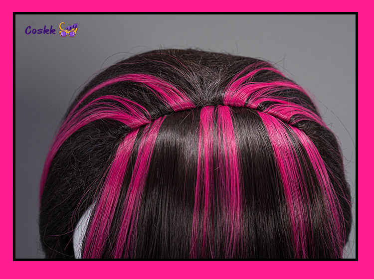 Peruca de Cosplay Draculaura,  - Anime Cosplay Wig Heat Resistant avaliação e preço