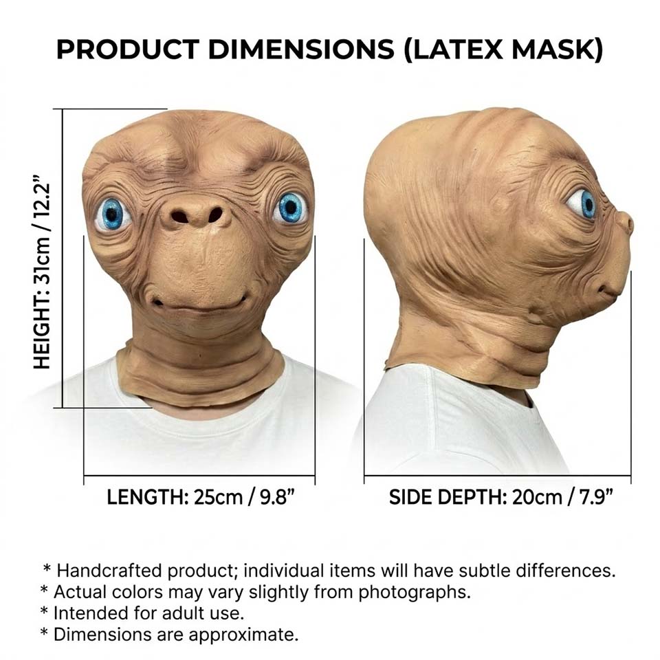 Máscara de Látex Realista de A - Latex Alien Mask Realistic avaliação e preço