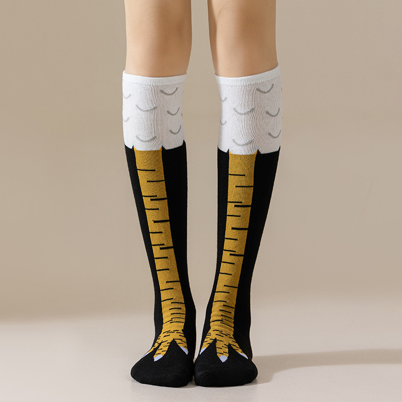 1/2 paris masculino engraçado  - Funny Chicken Leg Socks avaliação e preço