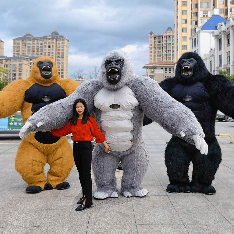 Vida real inflável gorila masc - Inflatable Dinosaur Costume Adult avaliação e preço