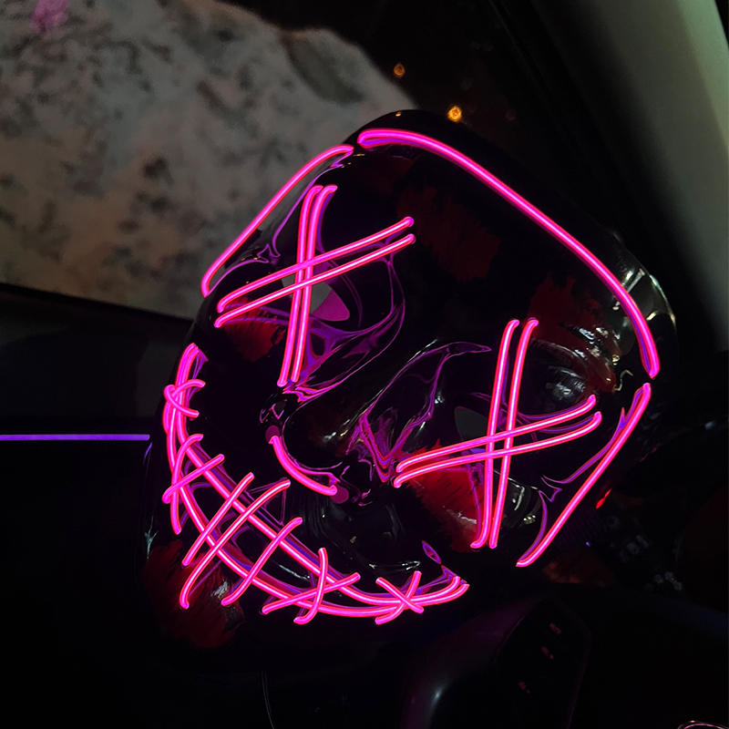 Atacado 10 Máscaras LED Purge  - Led Purge Mask Halloween avaliação e preço