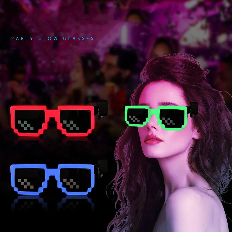 Óculos de sol com led sem fio, - Glow In The Dark Party Glasses avaliação e preço