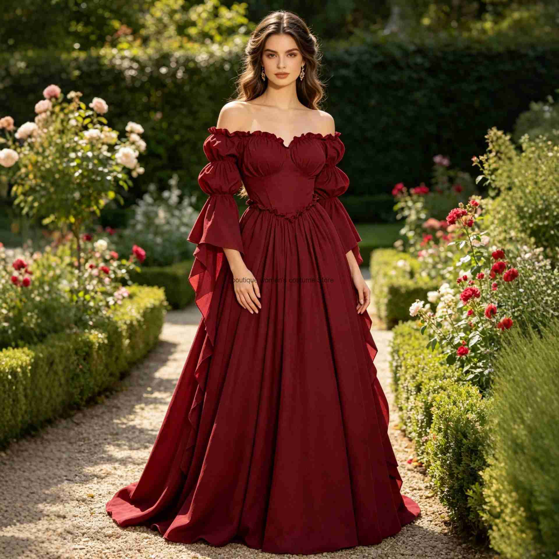Novo vestido medieval renascen - Medieval Renaissance Dress Women avaliação e preço