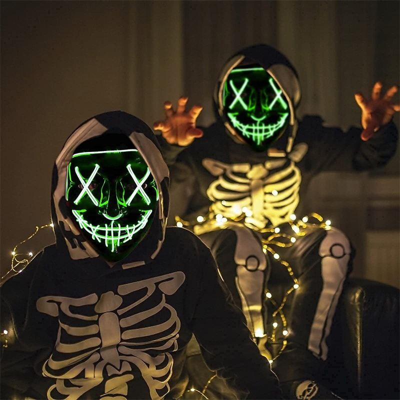 Assustador halloween cosplay i - Led Purge Mask Halloween avaliação e preço