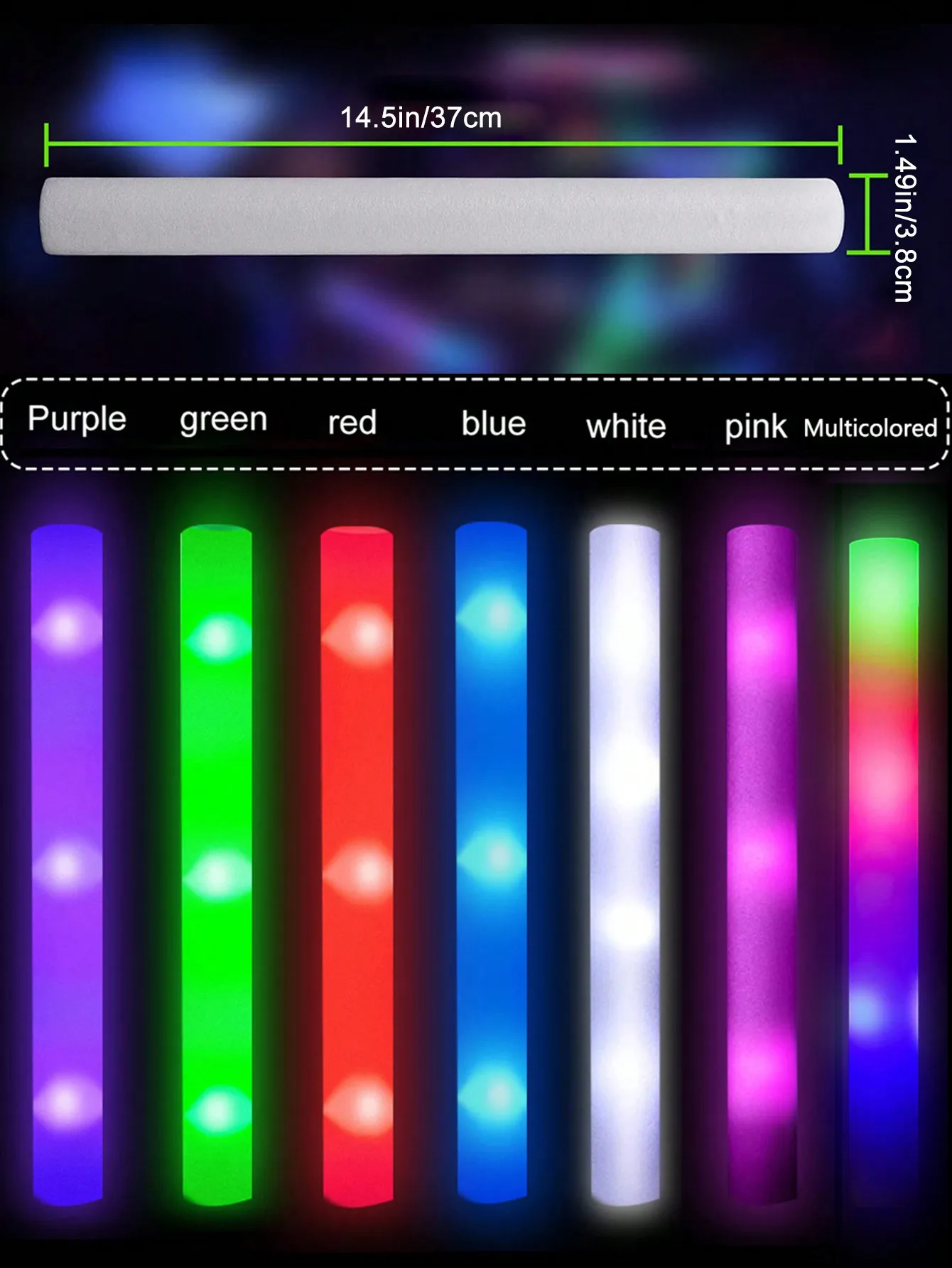 20/30 unidades de Bastões de E - Flashing Led Foam Sticks Party avaliação e preço
