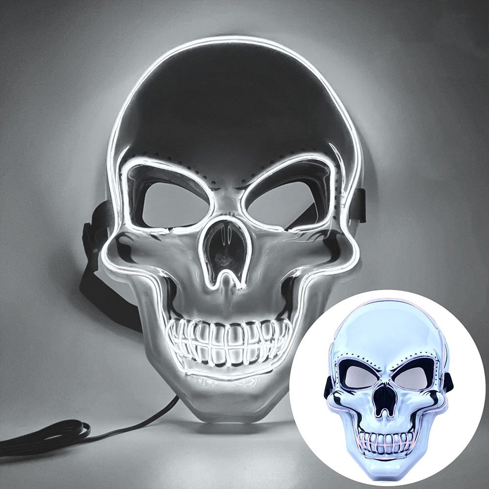 Moda horror halloween crânio m - Led Purge Mask Halloween avaliação e preço