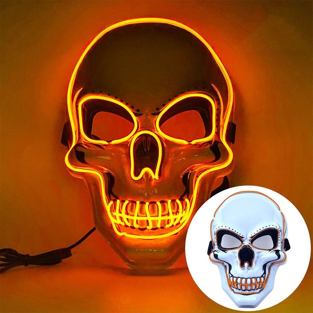 Moda horror halloween crânio m - Led Purge Mask Halloween avaliação e preço