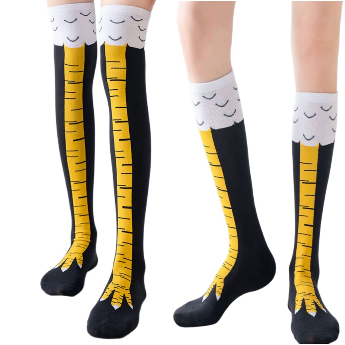 1/2 pares de meias altas de co - Funny Chicken Leg Socks avaliação e preço