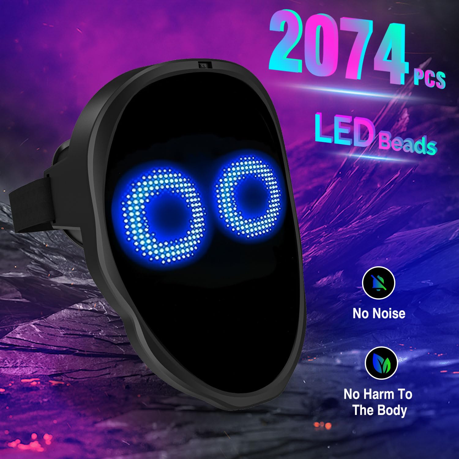 Festa led light up máscara ges - Led Purge Mask Halloween avaliação e preço