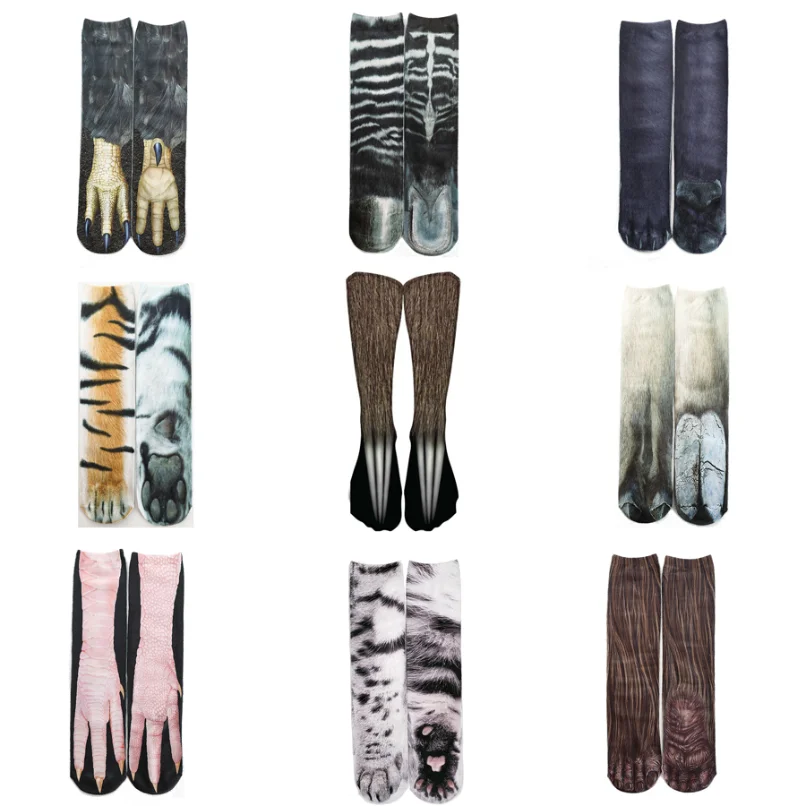 Meias fofas com estampa 3d, en - Funny Chicken Leg Socks avaliação e preço
