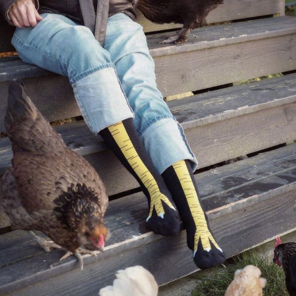 Novidade Algodão Chicken Feet  - Funny Chicken Leg Socks avaliação e preço