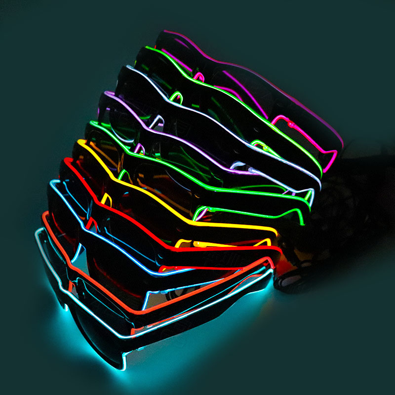 Novos óculos led luzes rave fe - Glow In The Dark Party Glasses avaliação e preço
