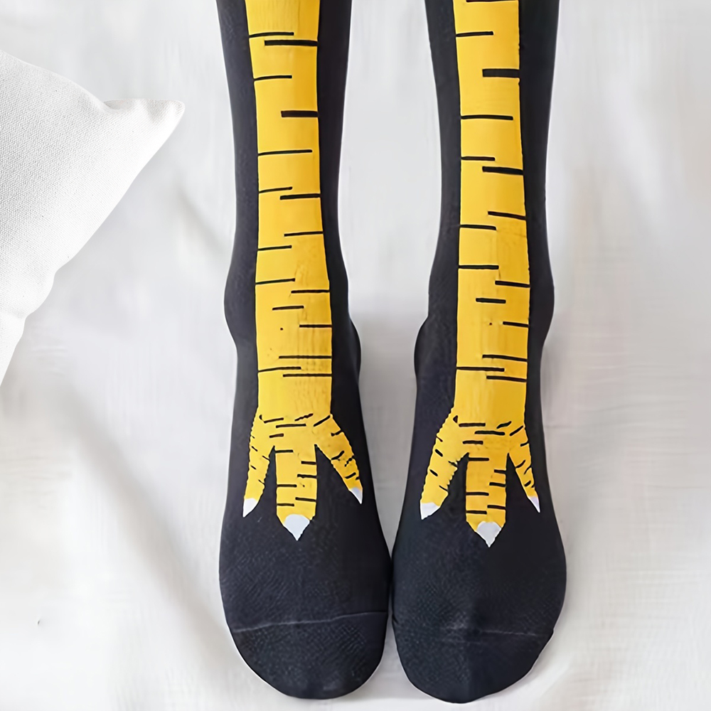 1/2/5/10 pares mulheres joelho - Funny Chicken Leg Socks avaliação e preço