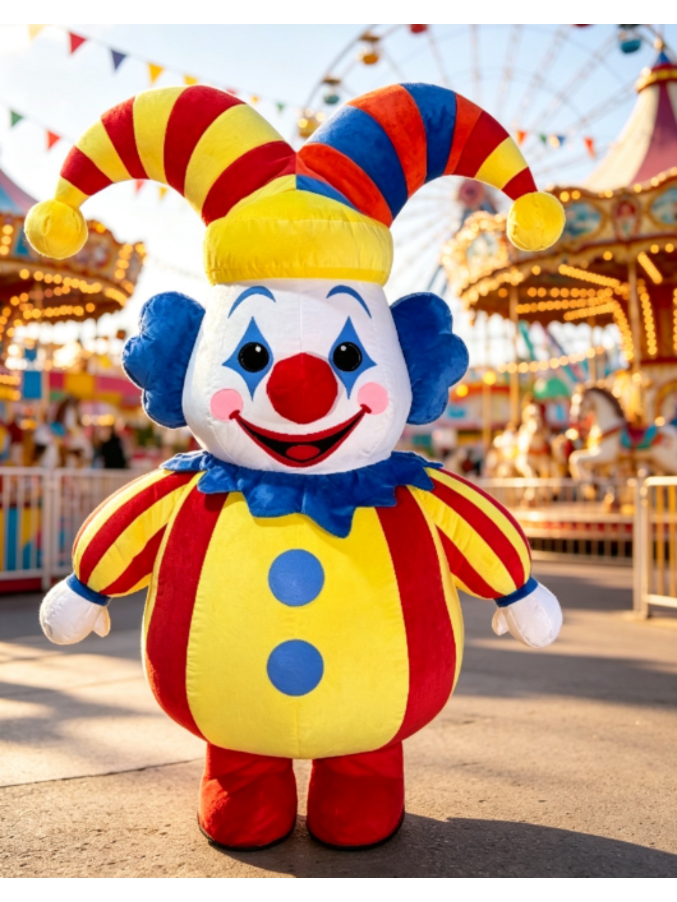 Fantasia de Mascote de Palhaço - Costumes avaliação e preço