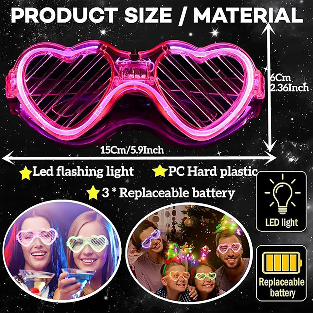 5/10/20/30/50 óculos de luz em - Glow In The Dark Party Glasses avaliação e preço