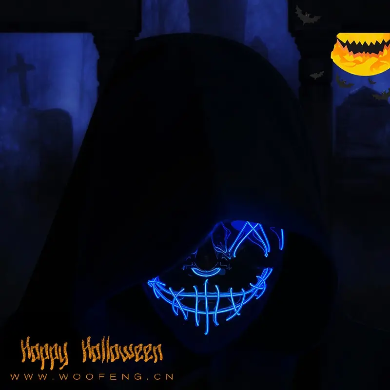 Halloween Brilhando Máscara Fa - Led Purge Mask Halloween avaliação e preço