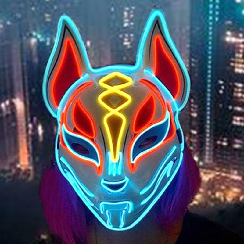 Glowing demônio slayer máscara - Led Purge Mask Halloween avaliação e preço