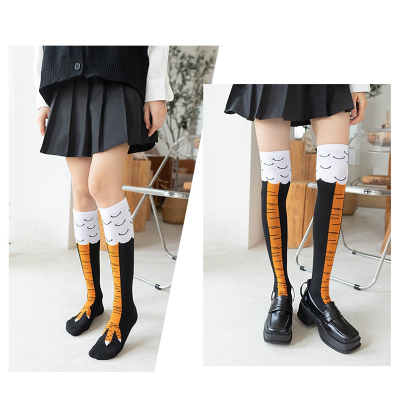 Meias Longas de Pata de Frango - Funny Chicken Leg Socks avaliação e preço