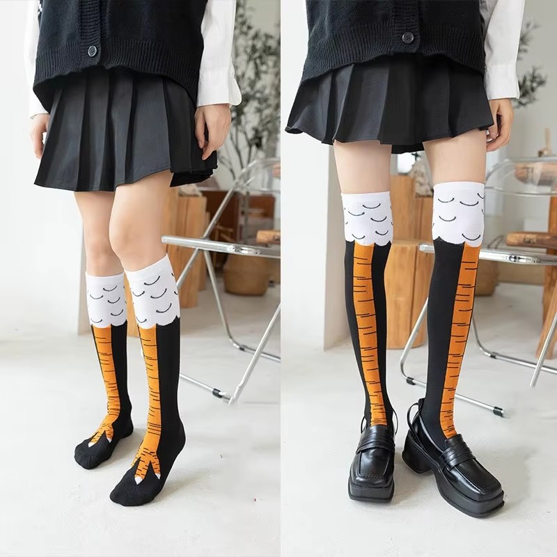 1/2/3 pçs engraçado pata de fr - Funny Chicken Leg Socks avaliação e preço