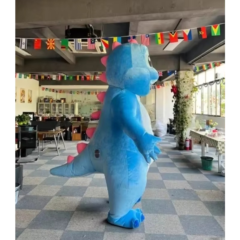 Fantasia Inflável de Dragão Az - Inflatable Dinosaur Costume Adult avaliação e preço