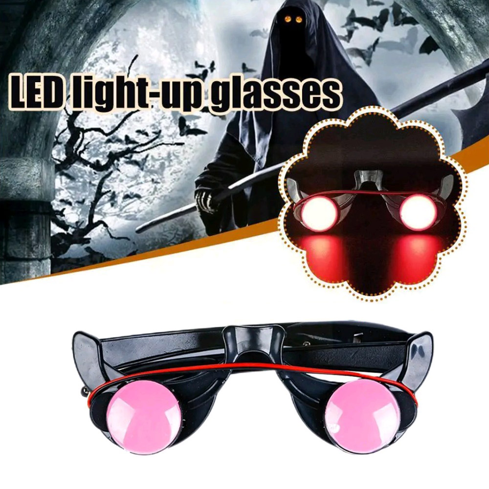Halloween Horror Red Eye Glass - Glow In The Dark Party Glasses avaliação e preço