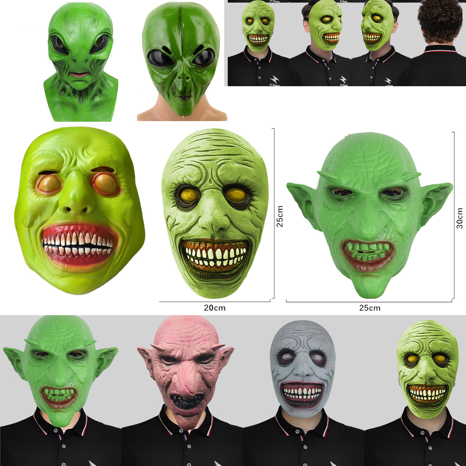 Halloween alienígena máscara r - Latex Alien Mask Realistic avaliação e preço