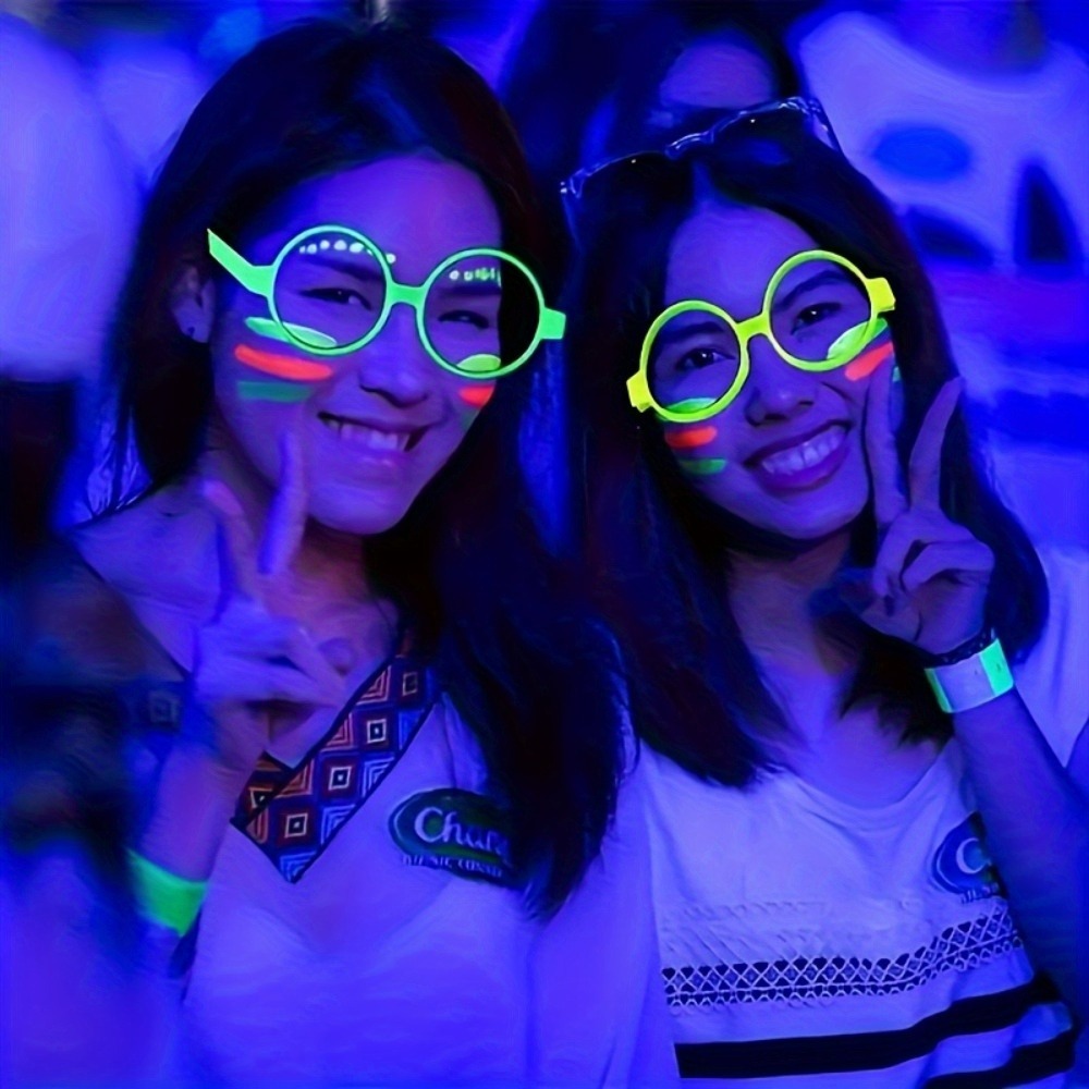 Óculos que brilham no escuro c - Glow In The Dark Party Glasses avaliação e preço