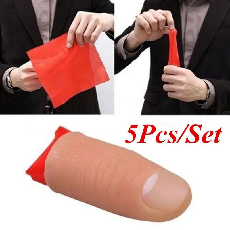 5 pçs/set falso macio polegar  - Thumb Tip Magic Trick Set avaliação e preço