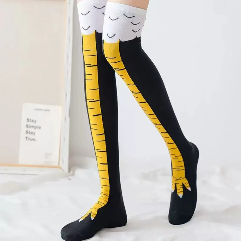 Meias Longas de Perna de Frang - Funny Chicken Leg Socks avaliação e preço