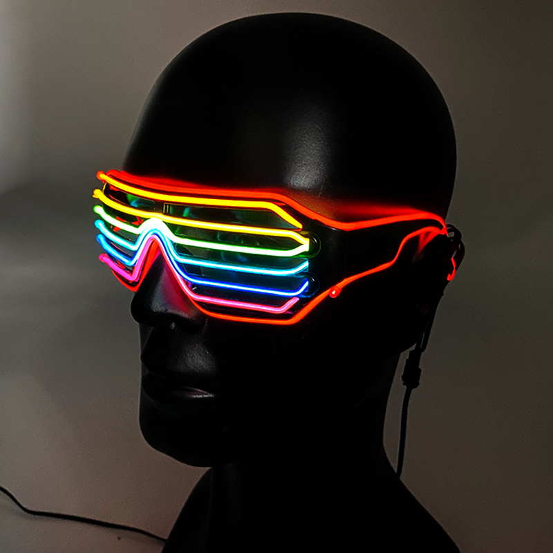 Óculos fluorescentes coloridos - Glow In The Dark Party Glasses avaliação e preço